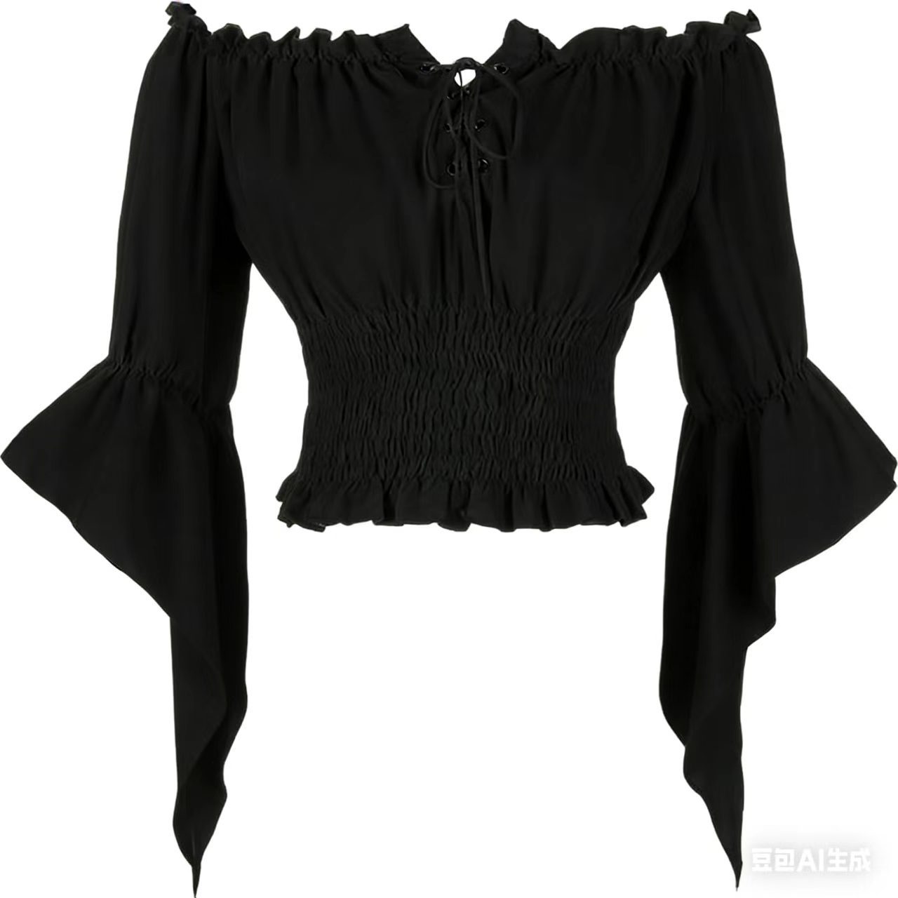 Blouse Off Shoulder - 르네상스 중세 귀족 의상 여성 빈티지