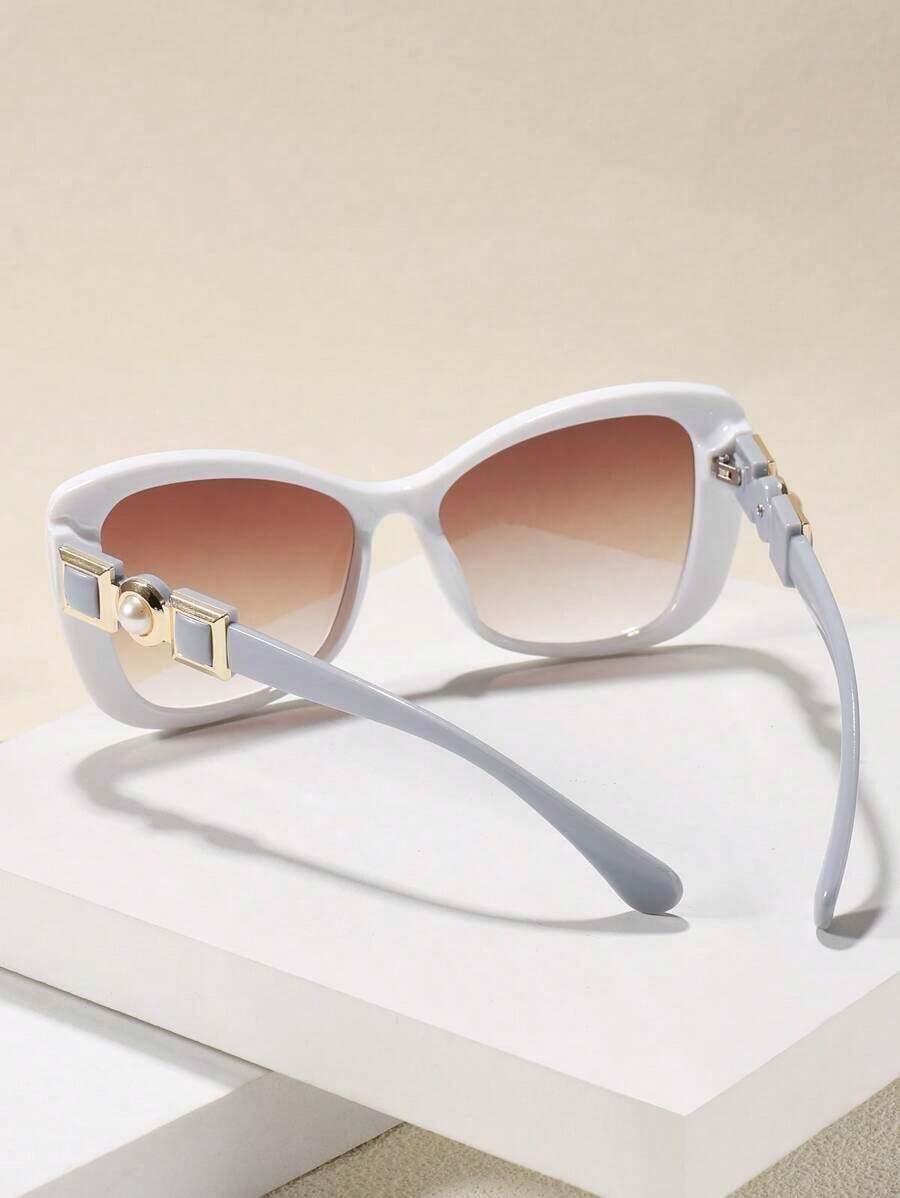 Sunglasses Cat Eye - 진주에서 영감을 받은 아크릴 캣아이 패션