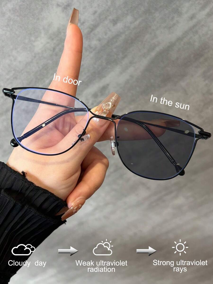 1pc 금속 고양이 눈 모양의 속이 빈 프레임 초경량  - Sunglasses Cat Eye 리뷰 및 가격