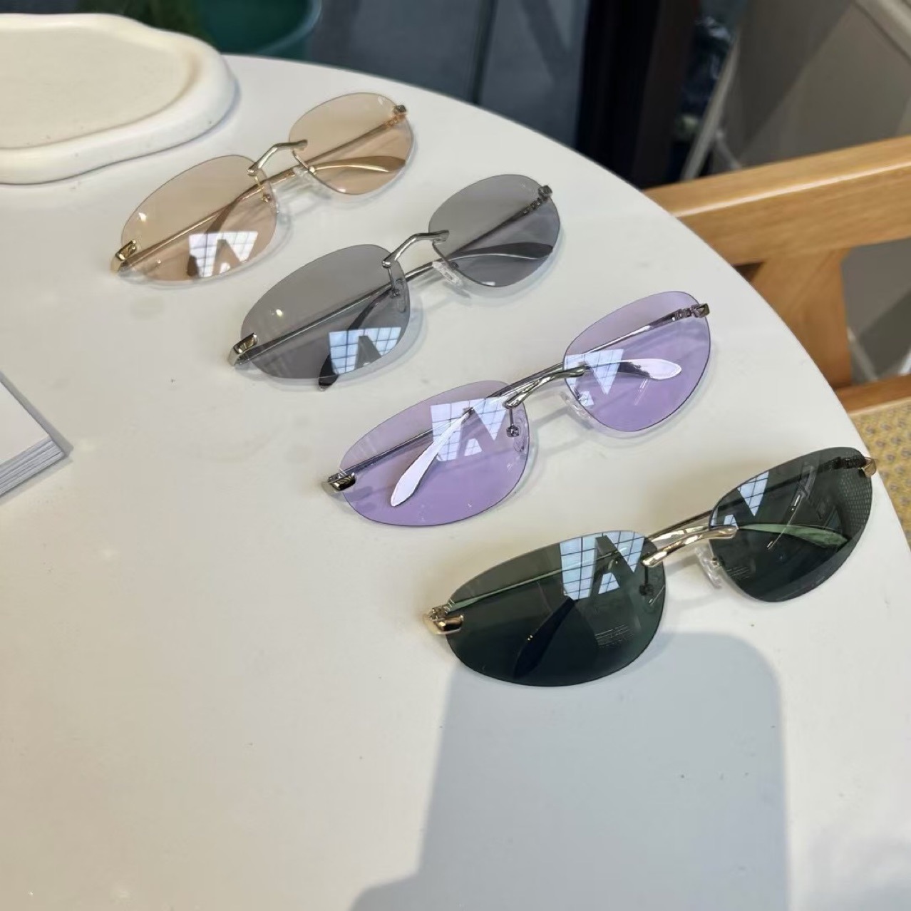UV400 무테 쉐이드, 고양이 눈 미니멀리스트 선글라 - Sunglasses Cat Eye 리뷰 및 가격