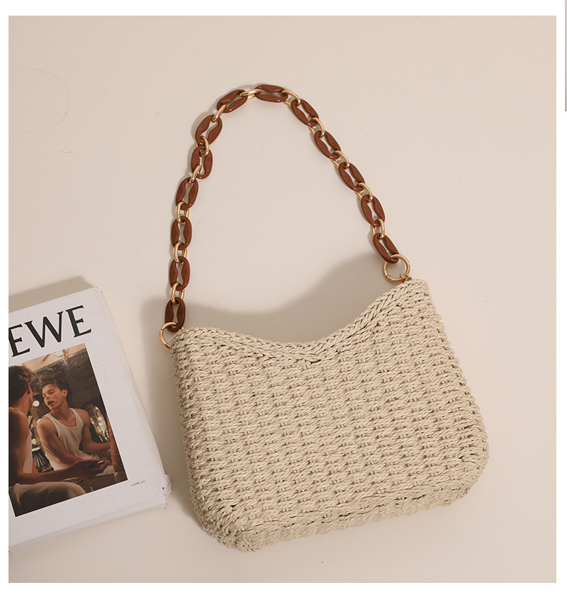 여성용 밀짚 가방: 해변 휴가용 단색 숄더백 부드럽고  - Tote Bag Beach 리뷰 및 가격