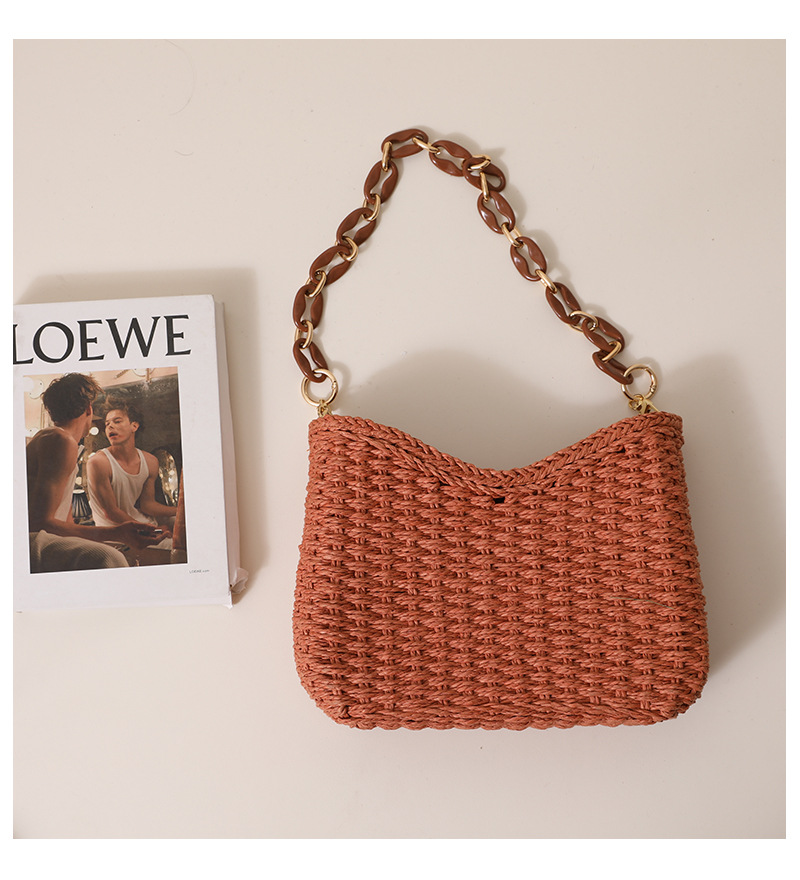 여성용 밀짚 가방: 해변 휴가용 단색 숄더백 부드럽고  - Tote Bag Beach 리뷰 및 가격