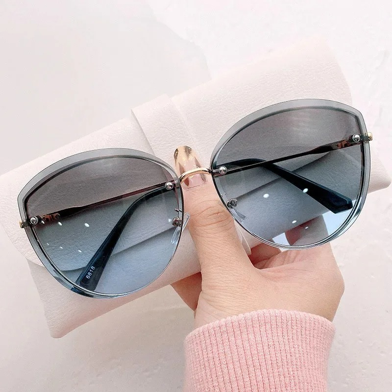 고품질 여성용 오벌형 무테 선글라스, 여성용 메탈 캣아 - Sunglasses Cat Eye 리뷰 및 가격
